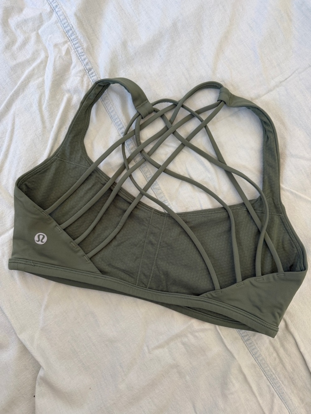 lululemon athletica Free to Be Wild  Sports Bra in Olive